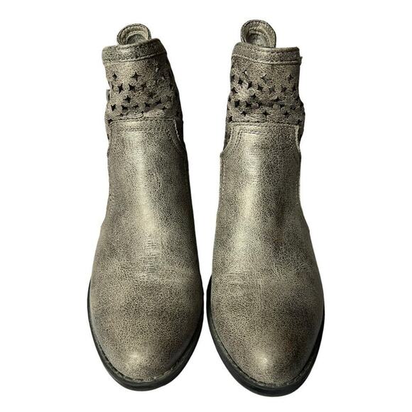 Women's Grey Booties, 7.5, Zipper, Not Rated, Block Heel, Round Toe, Gray - Picture 2 of 9